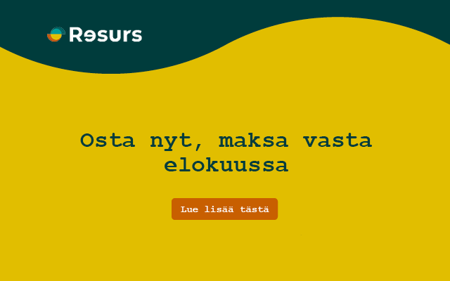 Osta nyt, maksa vasta elokuussa